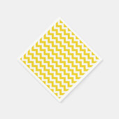 Serviette En Papier Jaune Zigzag, Jaune Chevron, Motif géométrique (Coin)