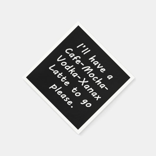 Serviette En Papier J'aurai une latte (Coin)