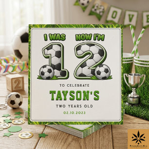 Serviette En Papier J'avais 1 ans maintenant j'en ai 2 Football – 2e a