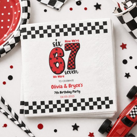 Serviette En Papier J'avais 6 ans, maintenant j'ai 7 ans – Anniversair