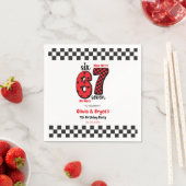 Serviette En Papier J'avais 6 ans, maintenant j'ai 7 ans – Anniversair (En situation)