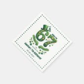 Serviette En Papier J'avais 6 ans maintenant j'ai 7 ans Saint-Patrick  (Coin)