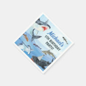 Serviette En Papier Jawsome Requin sous la mer Anniversaire (Coin)