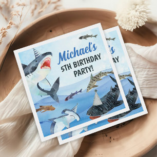 Serviette En Papier Jawsome Requin sous la mer Anniversaire