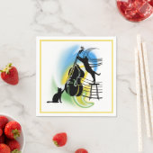 Serviette En Papier Jazz Cat | Double basse (En situation)