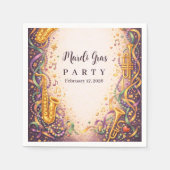 Serviette En Papier Jazz Music Mardi Gras Masquerade (Devant)