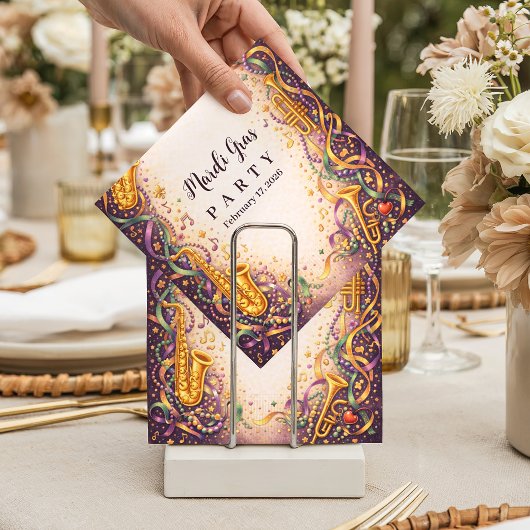 Serviette En Papier Jazz Music Mardi Gras Masquerade