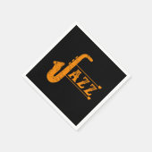 Serviette En Papier Jazz Saxophone Band Musique Saxophoniste Alto Cade (Coin)