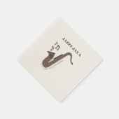 Serviette En Papier Jazzy haricots à café Java-Saxophone- (Coin)