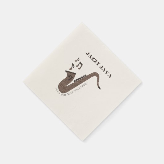 Serviette En Papier Jazzy haricots à café Java-Saxophone- (Coin)