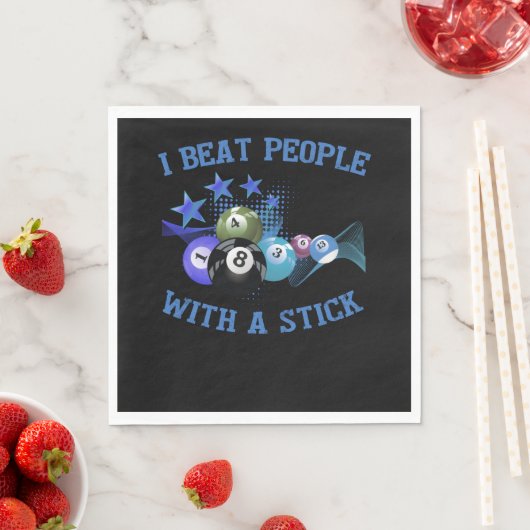 Serviette En Papier Je Bats Les Gens Avec Un Billard À Bâtons (En situation)