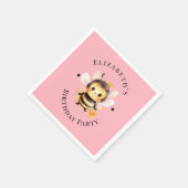 Serviette En Papier Je Bee-Two Fille Anniversaire (Coin)
