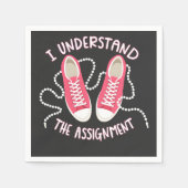 Serviette En Papier Je comprends l'affectation Chucks and Pearls (Devant)