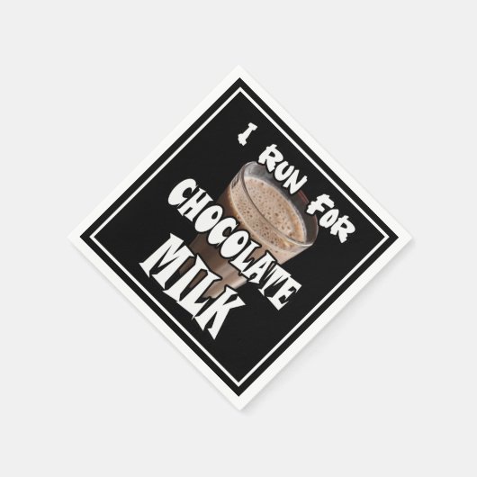 Serviette En Papier Je cours pour le lait au chocolat (Coin)