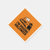 Serviette En Papier Je creuse Halloween Citrouille Tracteur Visage enf (Coin)