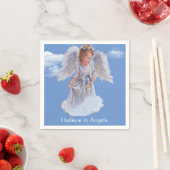 Serviette En Papier Je crois aux anges (En situation)