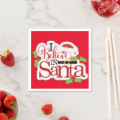 Serviette En Papier Je Crois En Père Noël (En situation)