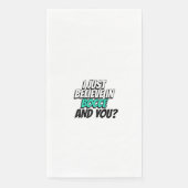 Serviette En Papier je crois juste en bocce.et vous (Devant)