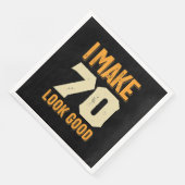 Serviette En Papier Je fais 70 Look Good 70th Birthday Gift (Coin)