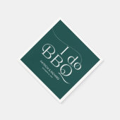 Serviette En Papier Je fais BBQ Engagement Party Vert (Coin)