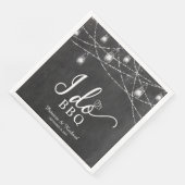Serviette En Papier Je fais BBQ Rustic Engagement Party Chalk (Coin)