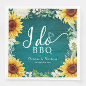 Serviette En Papier Je fais BBQ Rustique Sunflower Engagement papier (Devant)