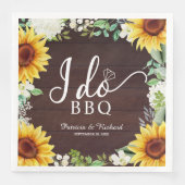 Serviette En Papier Je fais BBQ Rustique Sunflowers (Devant)