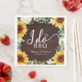 Serviette En Papier Je fais BBQ Rustique Sunflowers (En situation)