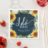 Serviette En Papier Je fais BBQ Rustique Sunflowers (En situation)