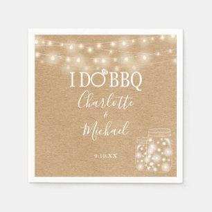 Serviette En Papier Je fais du BBQ Serviettes de mariage en kraft rust