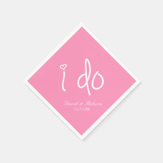 Serviette En Papier je fais - rose bubblegum (Coin)