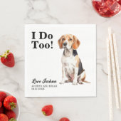 Serviette En Papier Je fais trop Beagle chien animal Mariage (En situation)