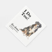 Serviette En Papier Je fais trop Bernese Mountain Dog Pet Mariage (Coin)