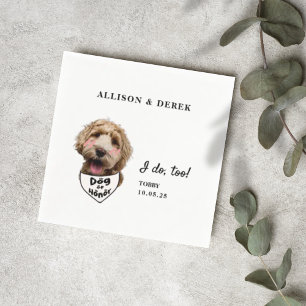 Serviette En Papier Je fais trop Chien d'honneur Modèle Mariage photo 