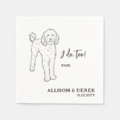 Serviette En Papier Je fais trop chien Personnalisé Goldendoodle Maria (Devant)