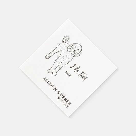 Serviette En Papier Je fais trop chien Personnalisé Goldendoodle Maria (Coin)