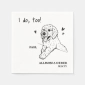 Serviette En Papier Je fais trop mignon Poodle Chien Animaux Mariages  (Devant)