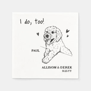 Serviette En Papier Je fais trop mignon Poodle Chien Animaux Mariages 