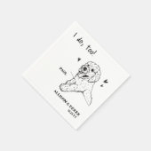 Serviette En Papier Je fais trop mignon Poodle Chien Animaux Mariages  (Coin)