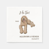 Serviette En Papier Je fais trop Portraits de chien Goldendoodle Maria (Devant)