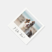 Serviette En Papier Je fais trop simple moderne mignon Mariage photo c (Coin)