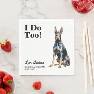 Serviette En Papier Je le fais aussi ! Doberman Pinscher Chien Animal