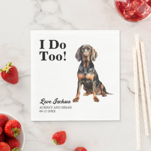 Serviette En Papier Je le fais aussi Mariage de chien de chasse noir e
