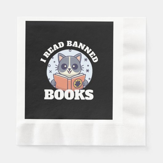 Serviette En Papier Je lis des livres interdits (Devant)