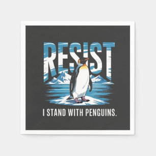 Serviette En Papier Je me mets debout avec les pingouins
