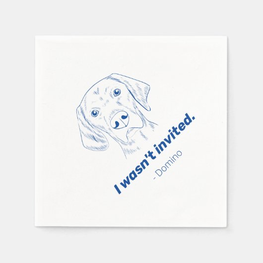 Serviette En Papier Je n'ai pas été invité Allemand Pointer Mariage Na (Devant)