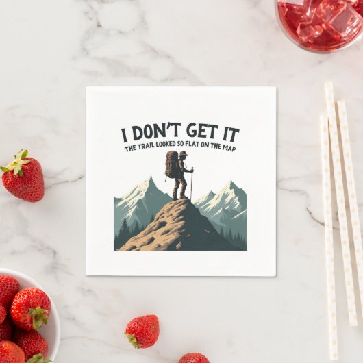 Serviette En Papier Je ne comprends pas le sentier si plat Randonnée (En situation)