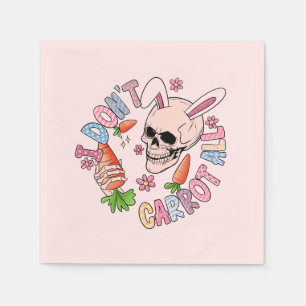 Serviette En Papier Je ne fais pas de carottes - Mignonne lapin crâne 