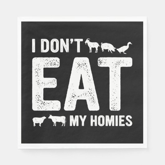 Serviette En Papier Je ne mange pas mes serviettes (Devant)