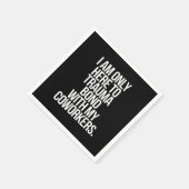 Serviette En Papier Je Ne Suis Ici Qu'À Trauma Bond Avec Mes Collègues (Coin)